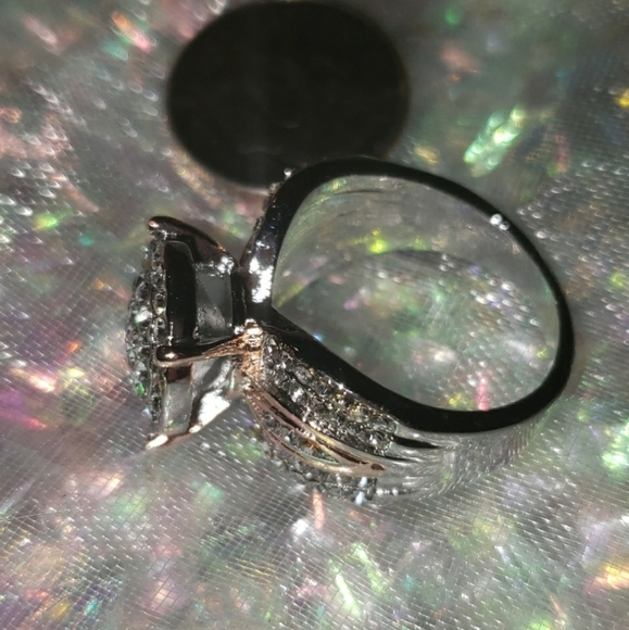 Sophicates Halo Gold Silver CZ Pave Ring - Picture 6 of 12